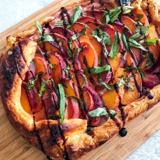 Ricotta Peach Galette - Recipe photo by veganwafflehands