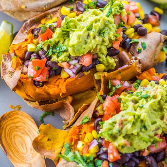 Black Bean Taco Sweet Potato - Recipe photo by savorandsavvy.com