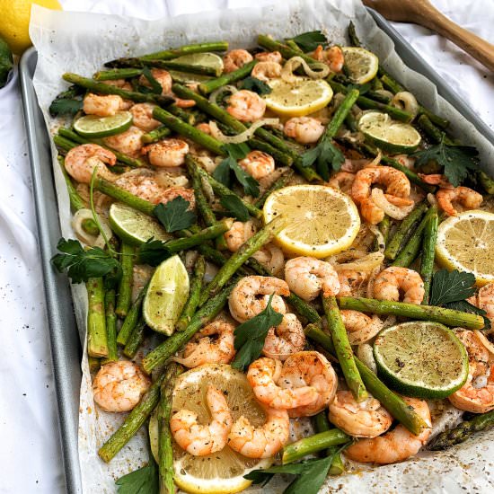 Citrus + Herb Shrimp Sheet Pan Meal - Recipe photo by hellospoonful