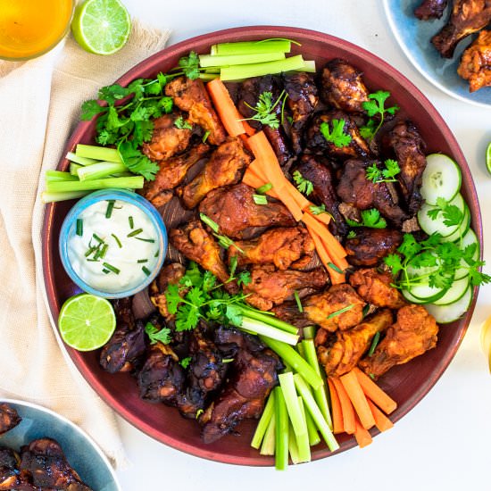 Chicken Wings Platter Recipe - Recipe photo by liveloveyummy