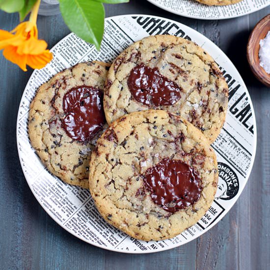 Sesame Chocolate Chunk Cookies - Recipe photo by twoofakindcooks