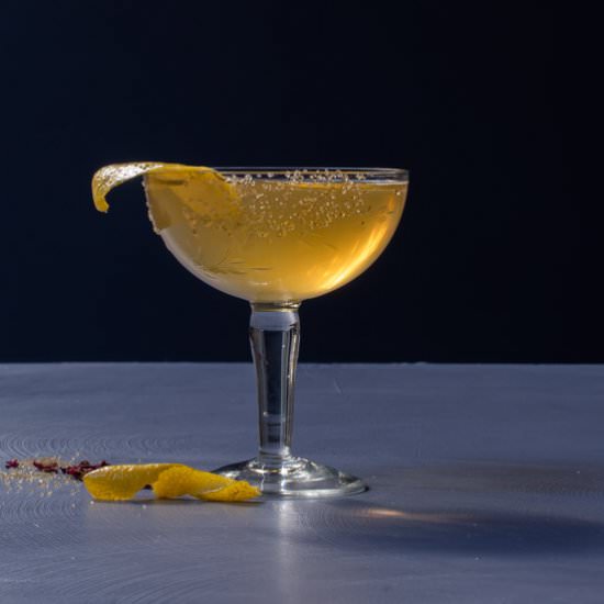 Fancy quince brandy cocktail - Recipe photo by peck of pickles