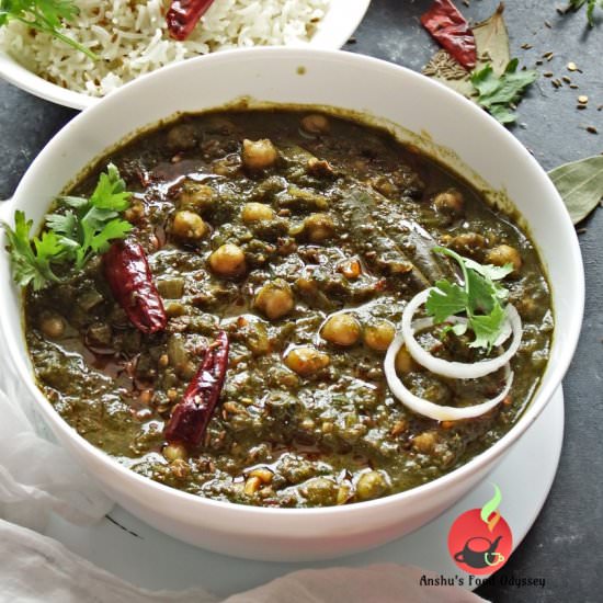 Choley Palak - Recipe photo by anshusfoododyssey