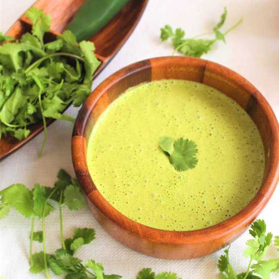 Peruvian Salsa Verde with Huacatay - Recipe photo by MediterraneanLatinLoveAffair