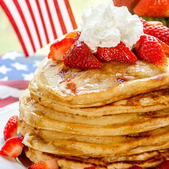 Strawberry Pancakes - Recipe photo by Flavor Mosaic