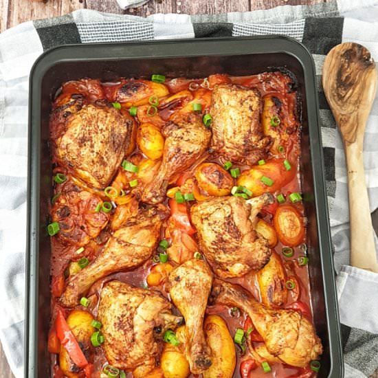 Hähnchen mit Kartoffel-Gemüse - Recipe photo by lydiasfoodblog