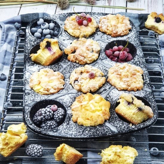 Cheescake Muffins mit Beeren - Recipe photo by lydiasfoodblog