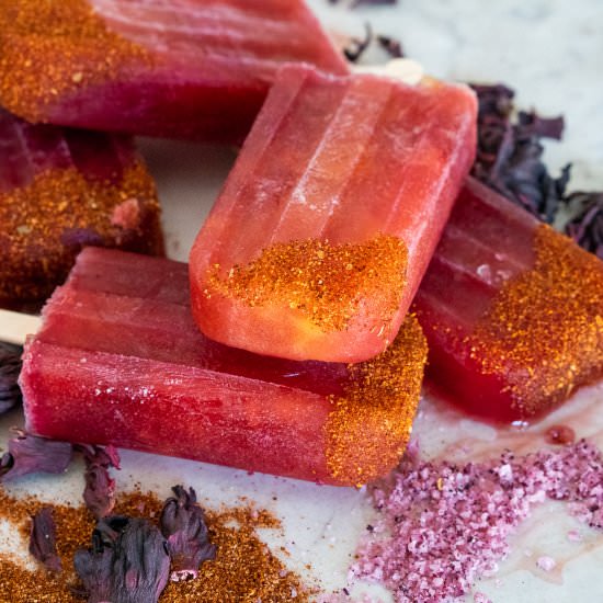 Mango Hibiscus Margarita Popsicle - Recipe photo by SevenSpiceLife