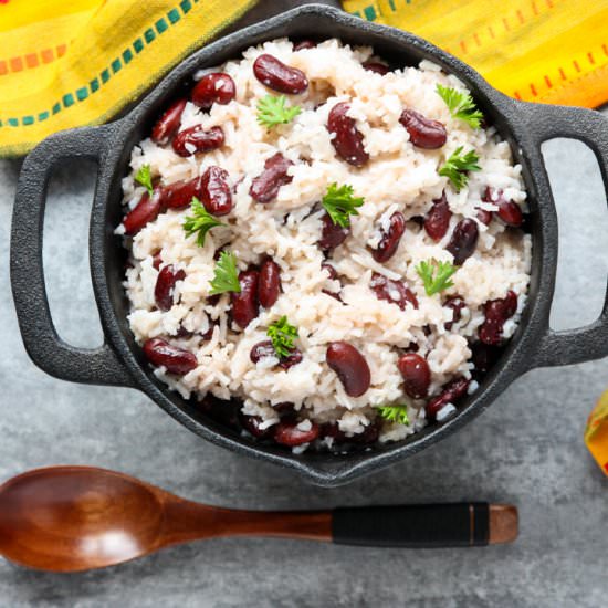 Coconut Red Beans & Rice - Recipe photo by the food blog