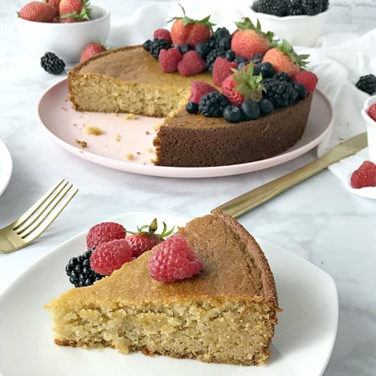 Vanilla Almond Flour Cake - Recipe photo by A Life of Happenstance
