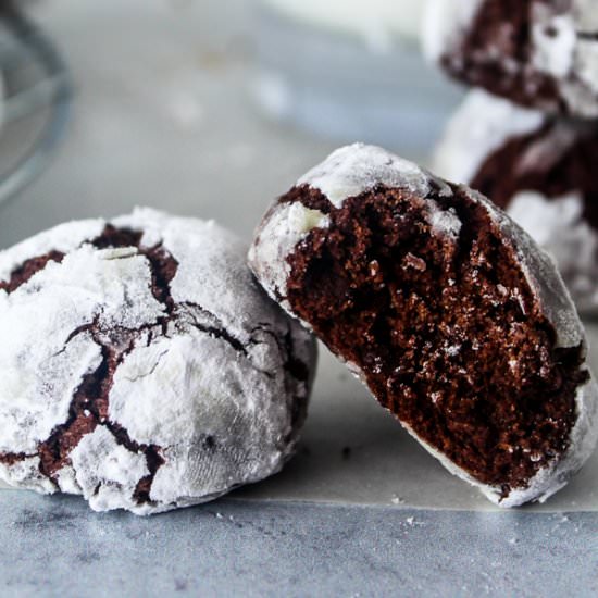 Triple Chocolate Crinkle Cookies - Recipe photo by parsleyandicing