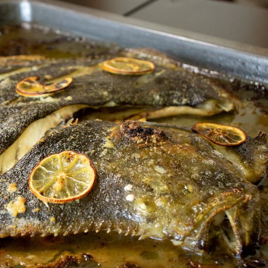 Oven Baked Fish (Pregado) - Recipe photo by cozinhaalacarte