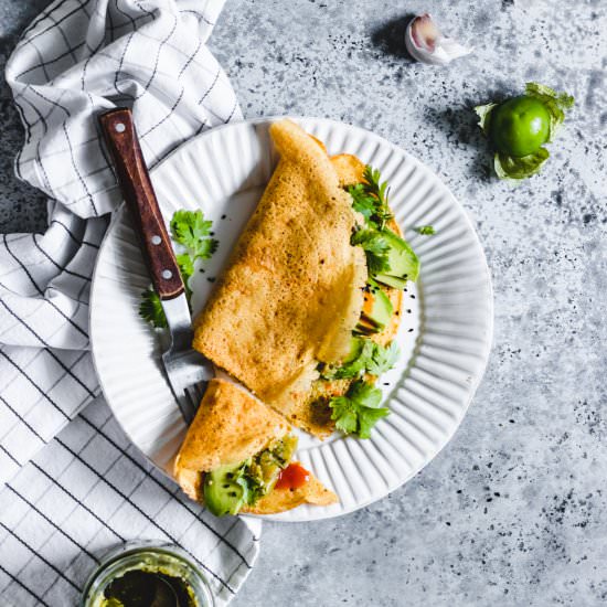 Savoury Chickpea Crepes - Recipe photo by Murielle Banackissa