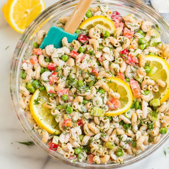 Shrimp Pasta Salad - Recipe photo by wellplated