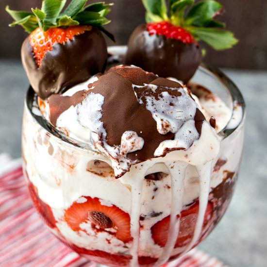 Chocolate Covered Strawberry Sundae - Recipe photo by certifiedpastryaficionado