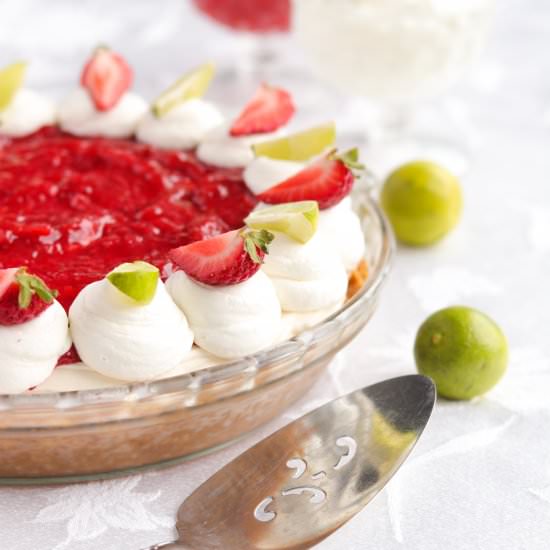 Strawberry Key Lime Pie - Recipe photo by A baJillian Recipes