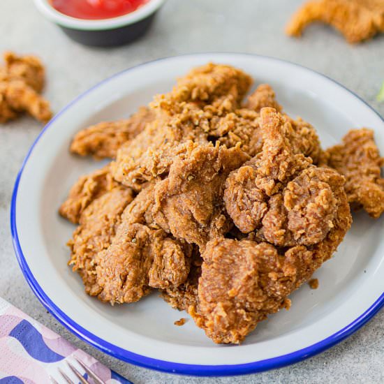KFC-style vegan fried chicken - Recipe photo by k33kitchen
