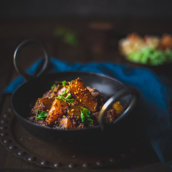Kaddu ka Khatta (Tangy Pumpkin) - Recipe photo by Gastronomic Bong