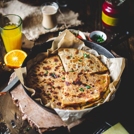Masala Scrambled Egg Quesadillas - Recipe photo by Gastronomic Bong