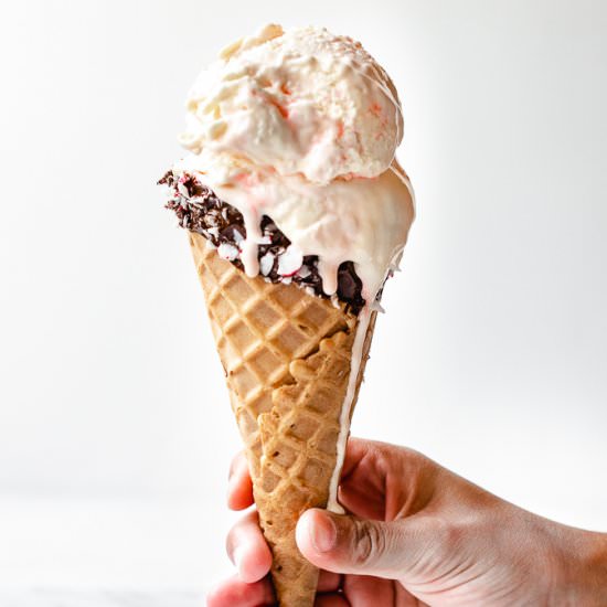 White Chocolate Peppermint IceCream - Recipe photo by kickassbaker
