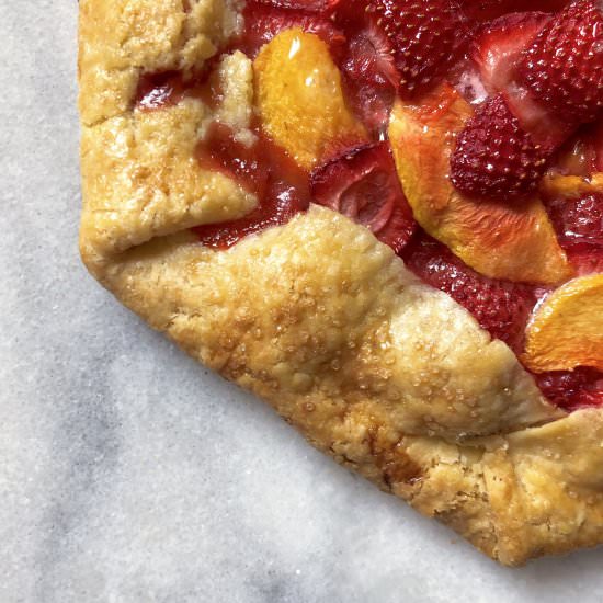 Strawberry Peach Galette - Recipe photo by thirstyradish