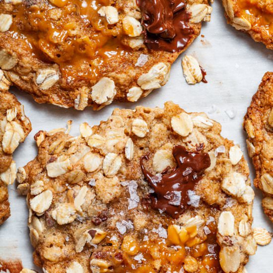 Chocolate Caramel Oatmeal Cookies - Recipe photo by olive_and_mango