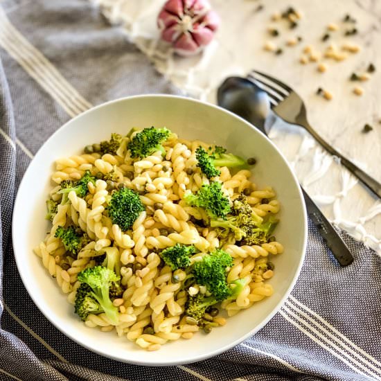 Pasta with Broccoli Capers & Lemon - Recipe photo by annabels kitchen