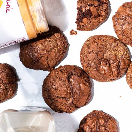 Peanut Butter Brownie Cookies - Recipe photo by TheFrayedApron