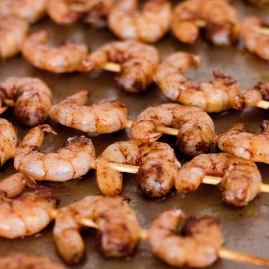 Healthy Cinnamon Shrimp Skewers - Recipe photo by lifestyleofafoodie