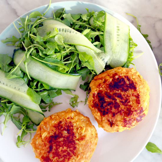 Brown Rice & Sweet Potato Patties - Recipe photo by amysavagenutrition