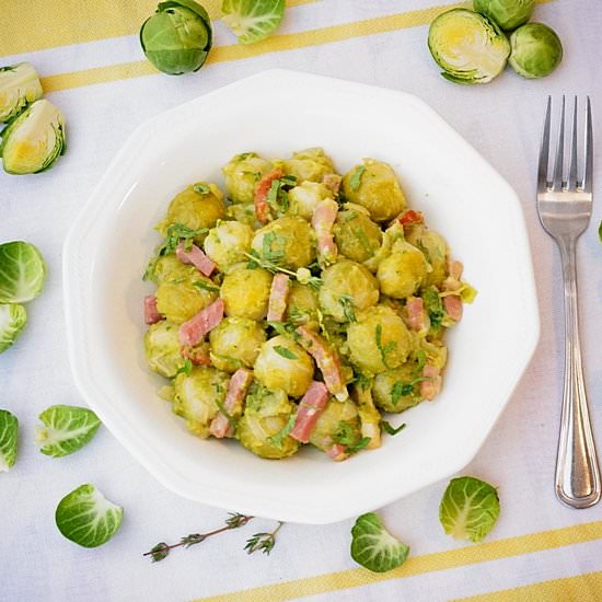 Brussel sprouts with bacon - Recipe photo by lacuisinedesimona