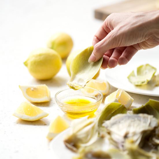 AIP Lemon 'Butter' Artichoke Sauce - Recipe photo by foodfashionandfun