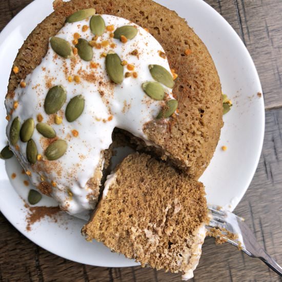 Pumpkin Protein Mug Cake - Recipe photo by bakeitpaleo