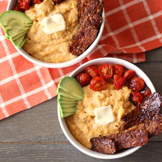 Creamy Vegan Grits - Recipe photo by zenandzaatar