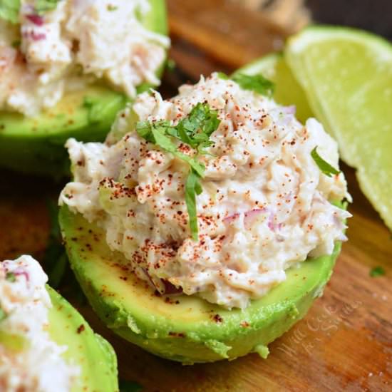 Chicken Salad Stuffed Avocados - Recipe photo by WillCookForSmiles