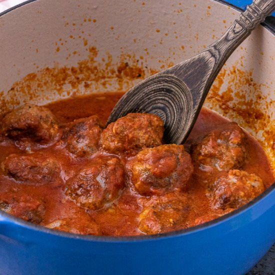Stove Top Italian Meatballs - Recipe photo by smackofflavor