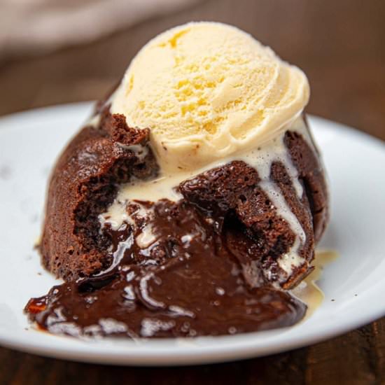 Roy’s Hot Chocolate Soufflé - Recipe photo by dinnerthendessert