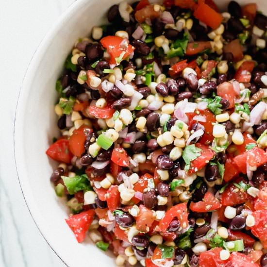 Sweet Corn & Black Bean Salsa - Recipe photo by glowinglywell