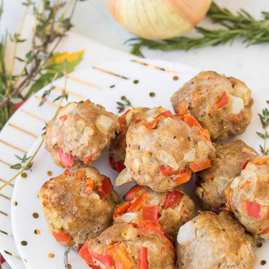 Baked Pork Meatballs - Recipe photo by cleaneatingkitchen