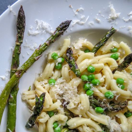 Roasted Asparagus & Pea Casarecce - Recipe photo by SaporitoKitchen