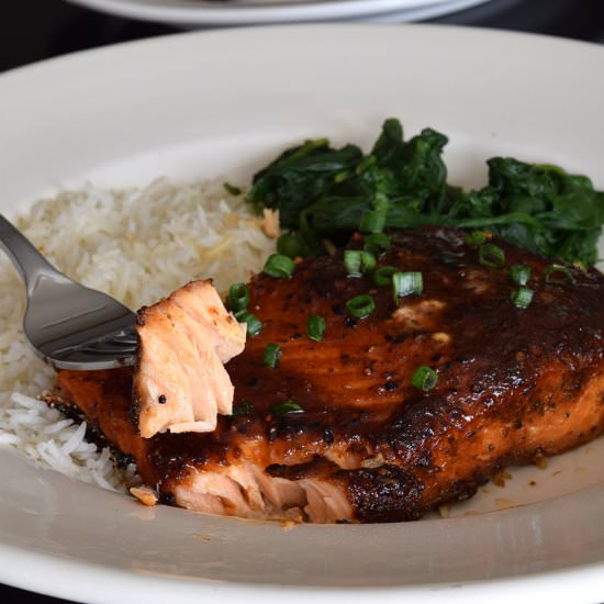 Orange & Ginger Asian-Glazed Salmon - Recipe photo by WiCProject