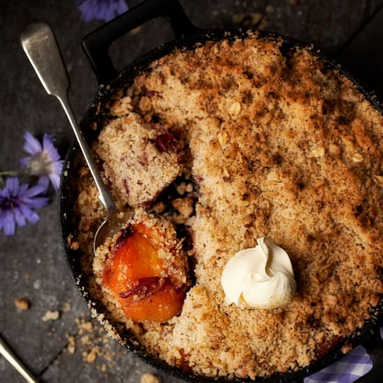 Bourbon Peach Crisp - Recipe photo by littlesugarsnaps
