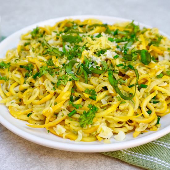 Summer Squash Zoodles - Recipe photo by anothertablespoon