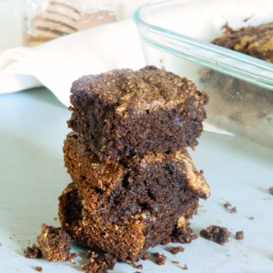 Peanut Butter Swirl Brownies - Recipe photo by APinchofCrazy