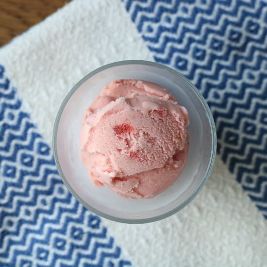 Strawberry Ice Cream - Recipe photo by adashofzest