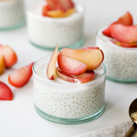 Coconut Sago with Pluots - Recipe photo by EatChoFood