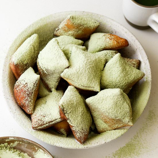Matcha Beignets - Recipe photo by EatChoFood