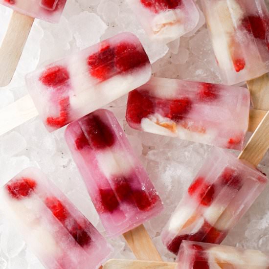Lychee and Raspberry Popsicles - Recipe photo by EatChoFood