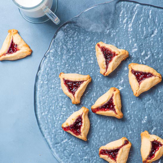 Raspberry Hamantaschen Cookies - Recipe photo by TheFrayedApron