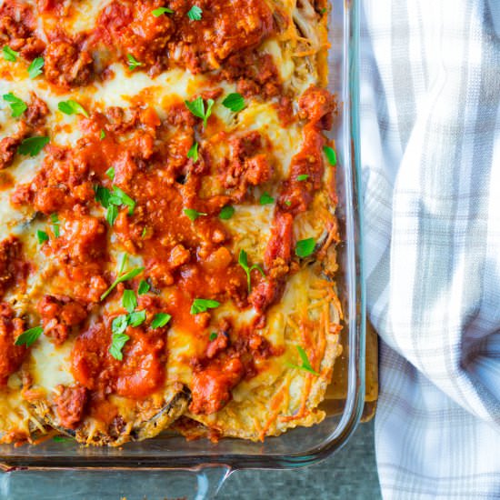 Baked Eggplant Parmesan - Recipe photo by No Plate Like Home